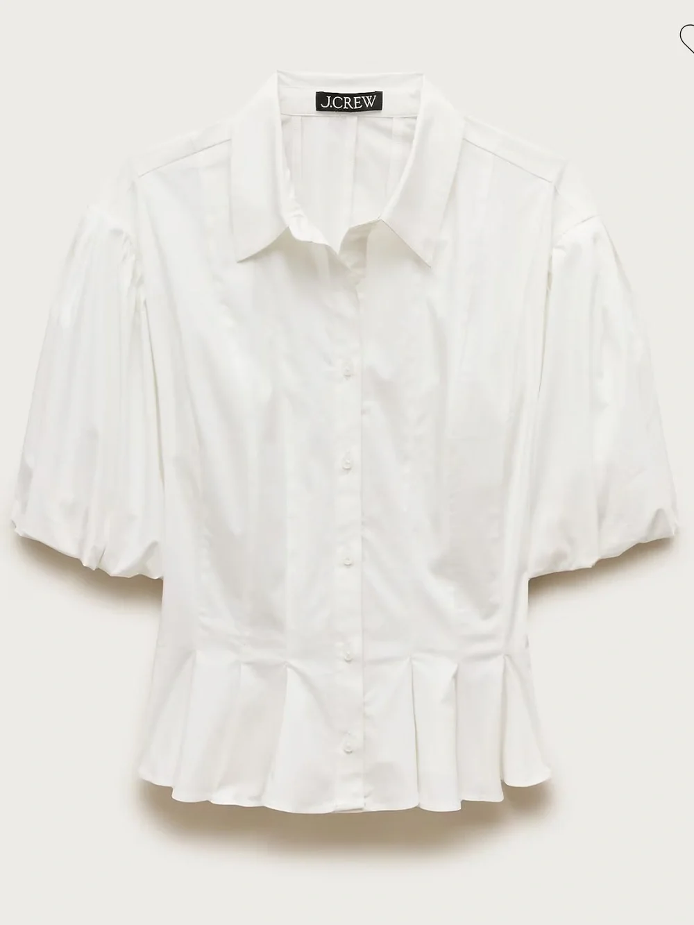 J crew Puff-sleeve button-up shirt